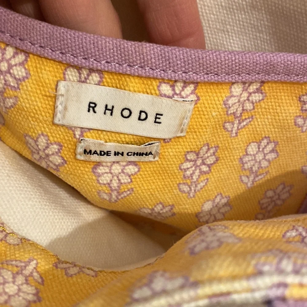 RHODE MINI Floral Yellow and Purple Tote Bag - Picture 5 of 9
